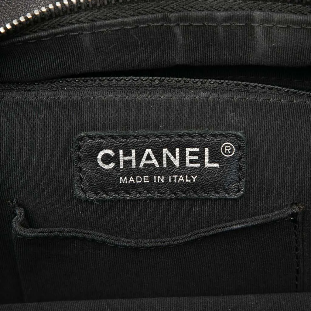 Chanel Small CC Calfskin Drawstring Flap Backpack Black Leather Good - Box View