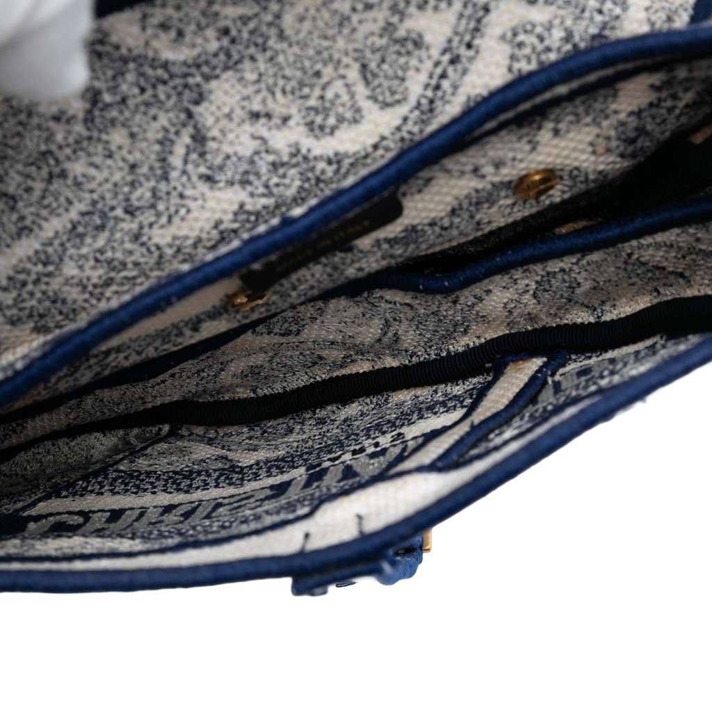 Dior Canvas Embroidered Toile de Jouy Saddle Bag - 4