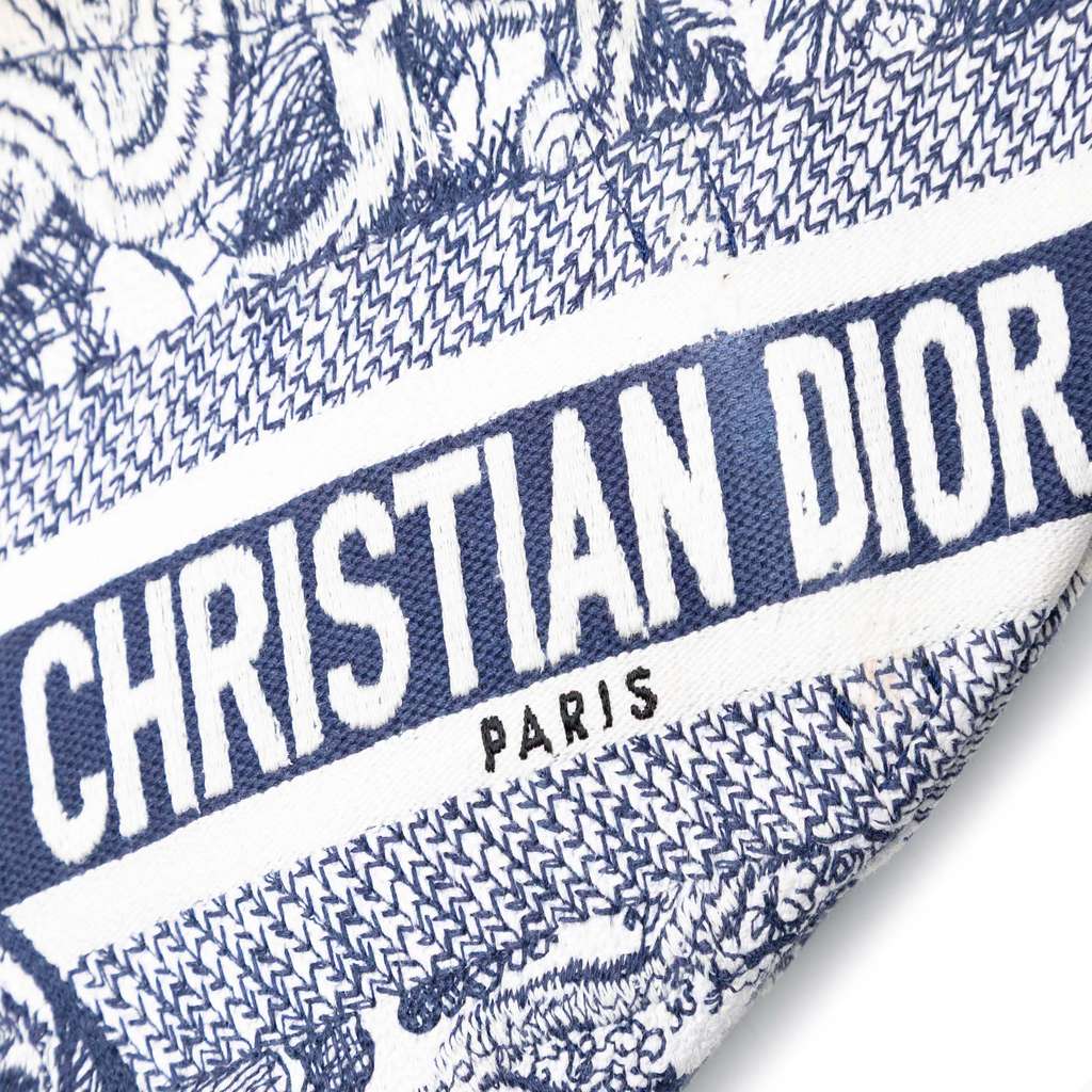 Dior Canvas Embroidered Toile de Jouy Saddle Bag - 5