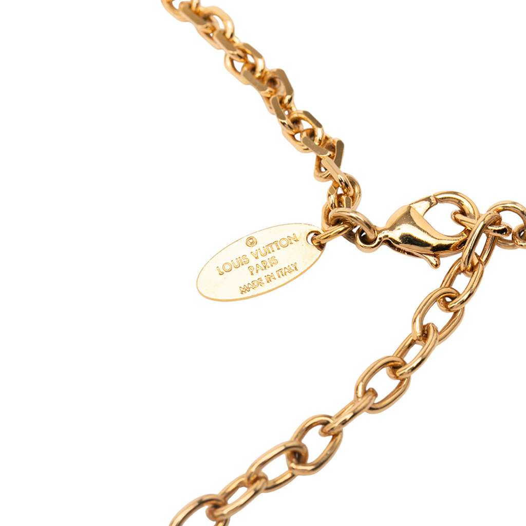 Louis Vuitton Gold Plated Charmy Pearl Necklace - 3