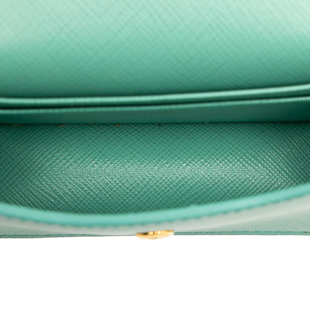 Prada Saffiano Lux Card Holder on Chain - 4