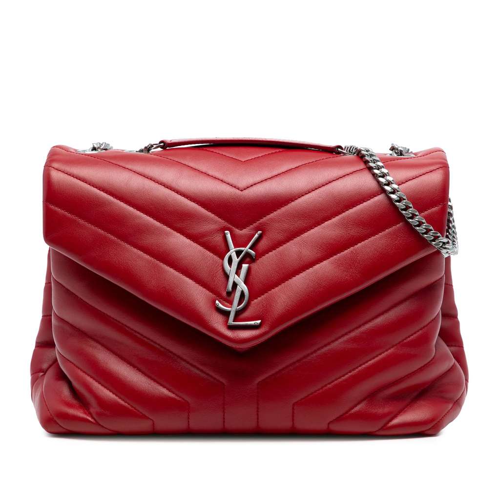 Saint Laurent Medium Leather Monogram Matelasse LouLou Bag