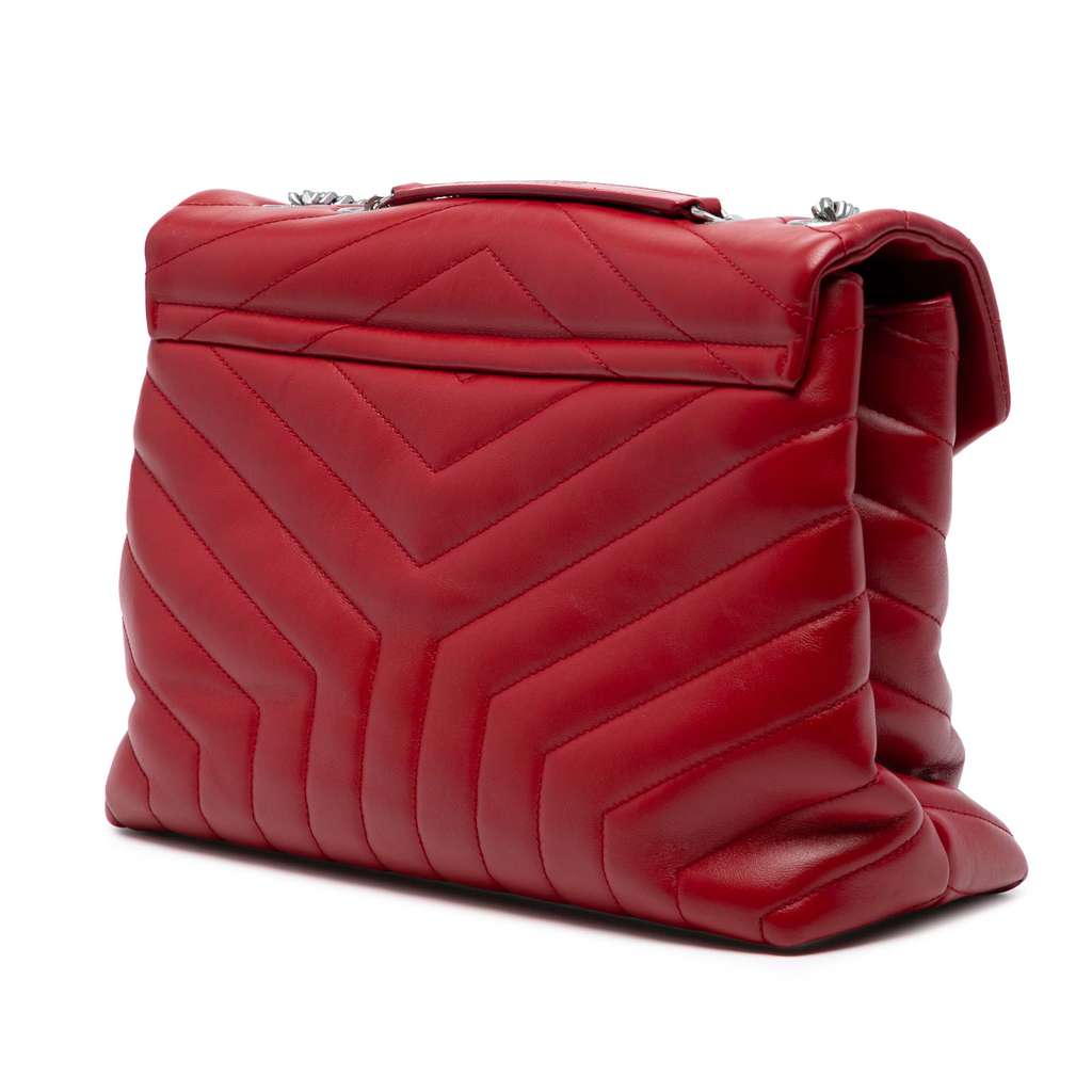 Saint Laurent Medium Leather Monogram Matelasse LouLou Bag - 2