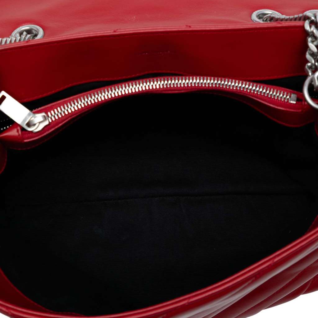 Saint Laurent Medium Leather Monogram Matelasse LouLou Bag - 4