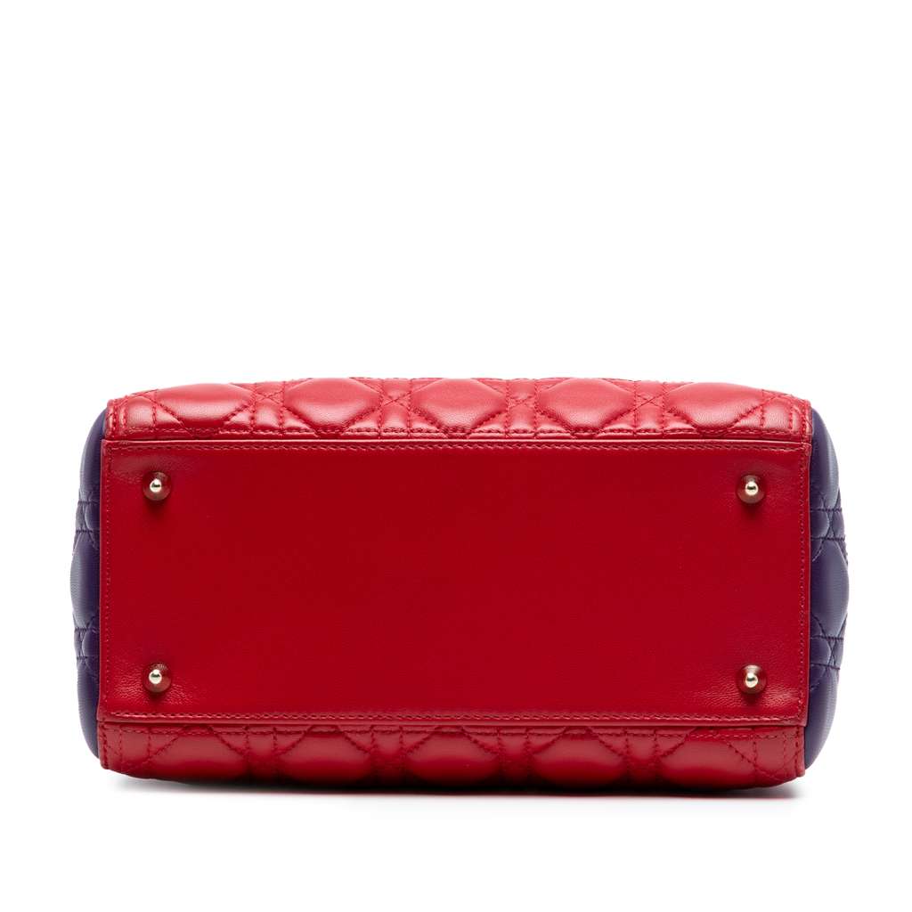 Dior Medium Tricolor Lambskin Cannage Lady Dior - 3