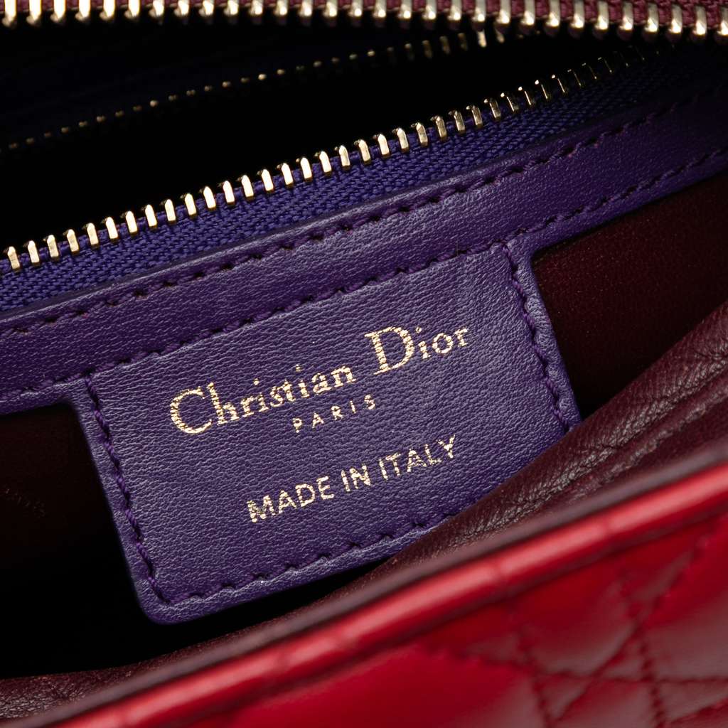 Dior Medium Tricolor Lambskin Cannage Lady Dior - 5