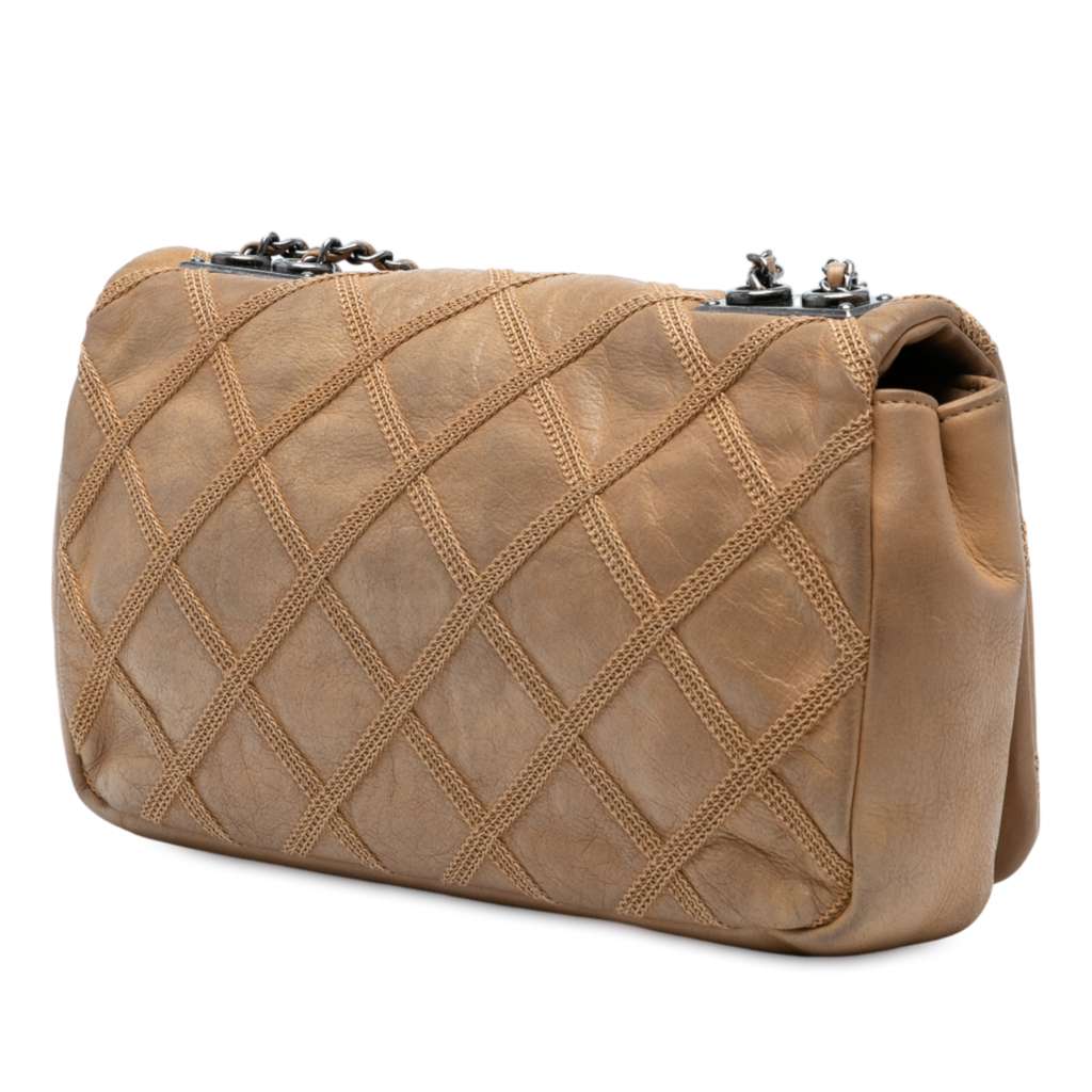 Chanel CC Aged Calfskin Diamond Stitch Flap - 2