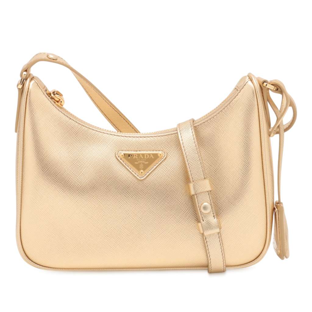 Prada Mini Metallic Saffiano Lux Re Edition Bag