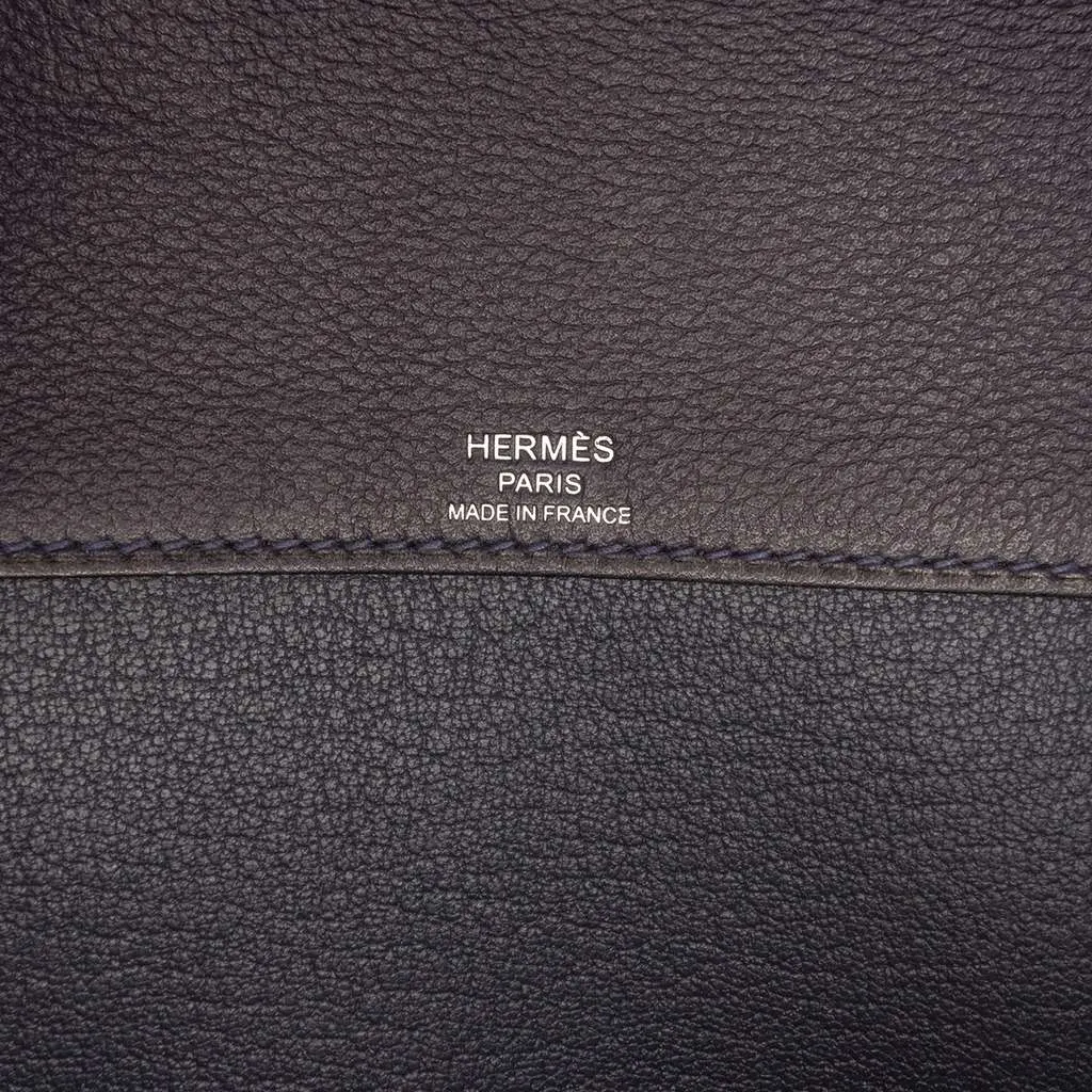 Hermès Evergrain Kelly Depeches Pouch 25 Blue Leather Very good - Box View