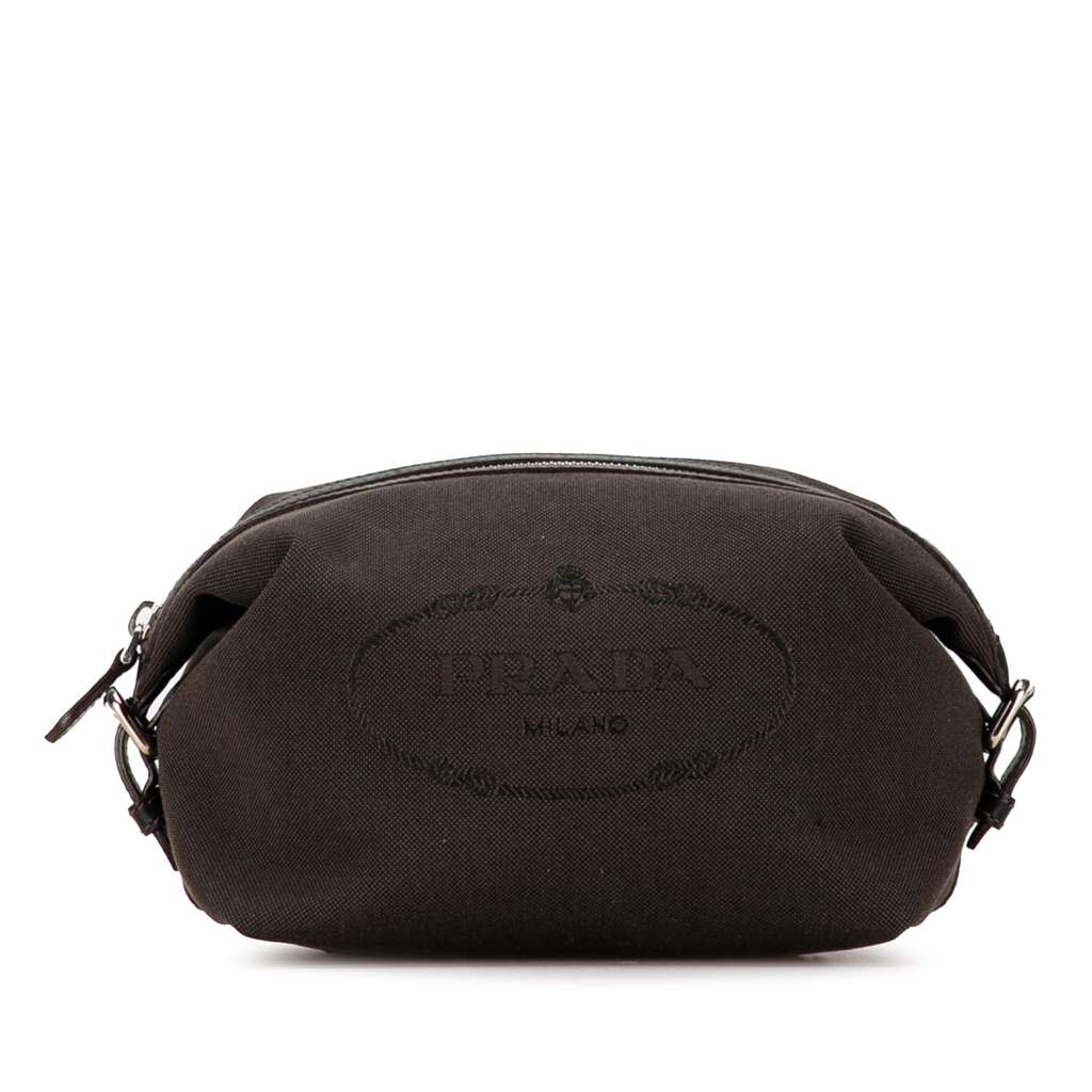 Prada Canapa Logo Canvas Pouch
