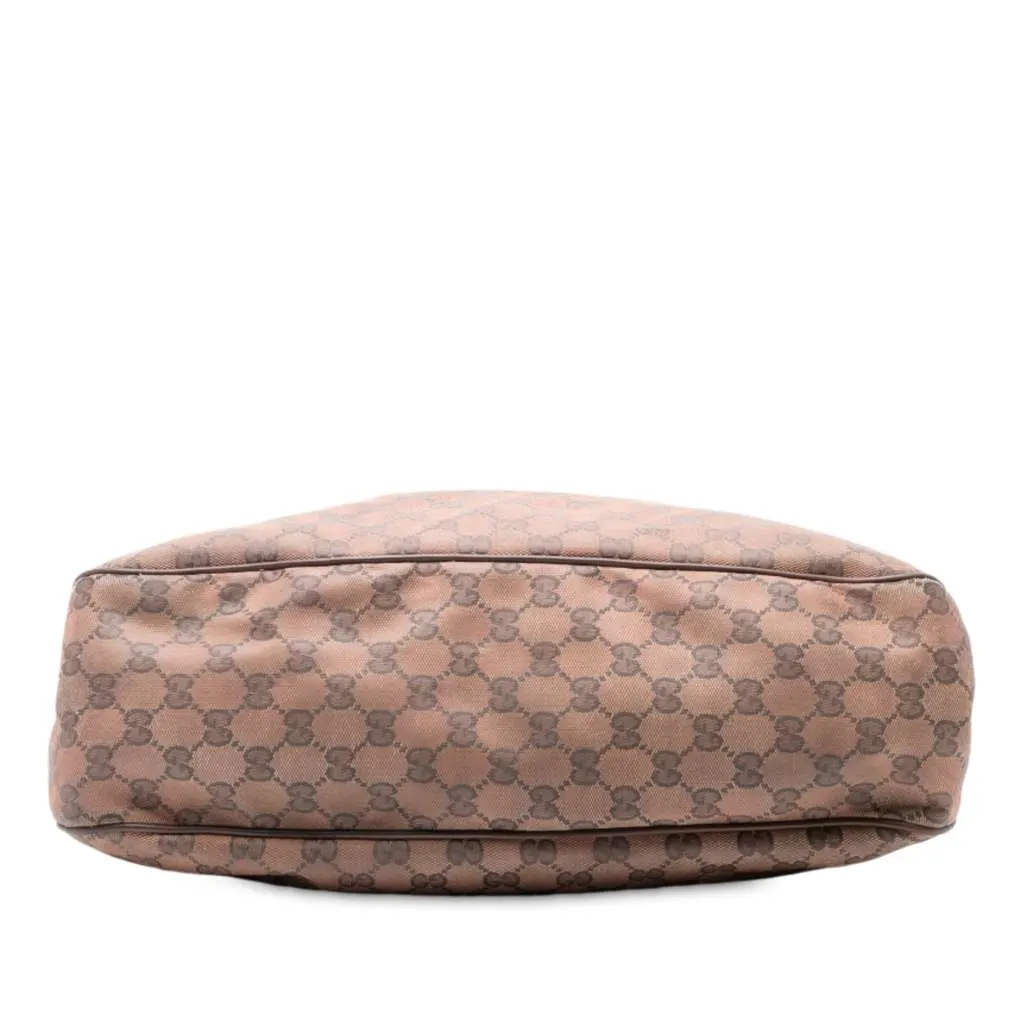 Gucci GG Canvas Sukey Tote Brown Canvas Good - Inside View