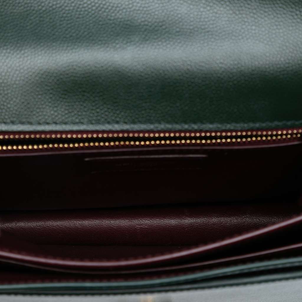 Saint Laurent Grain De Poudre Monogram Cassandra Clasp Bag - 4