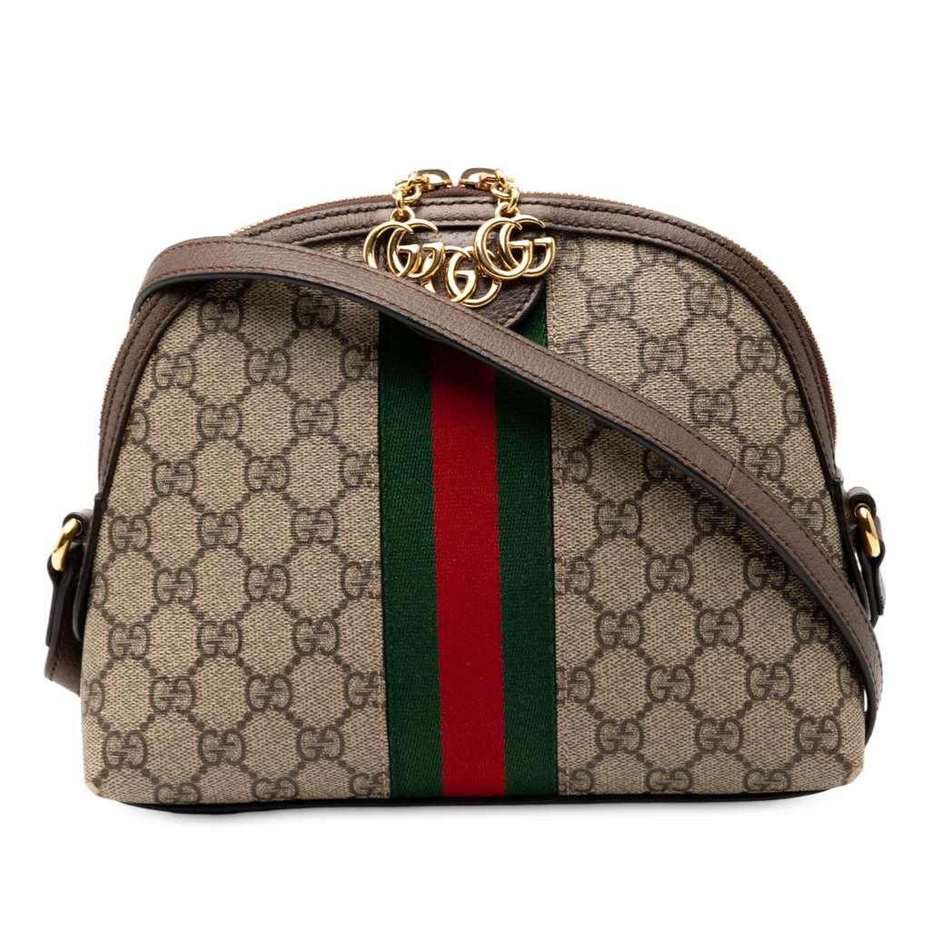 Gucci Small GG Supreme Ophidia Dome Crossbody