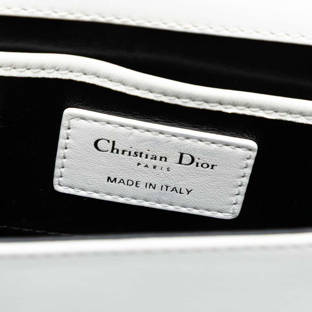 Dior Leather Patch Embellished Clutch on Chain - 5