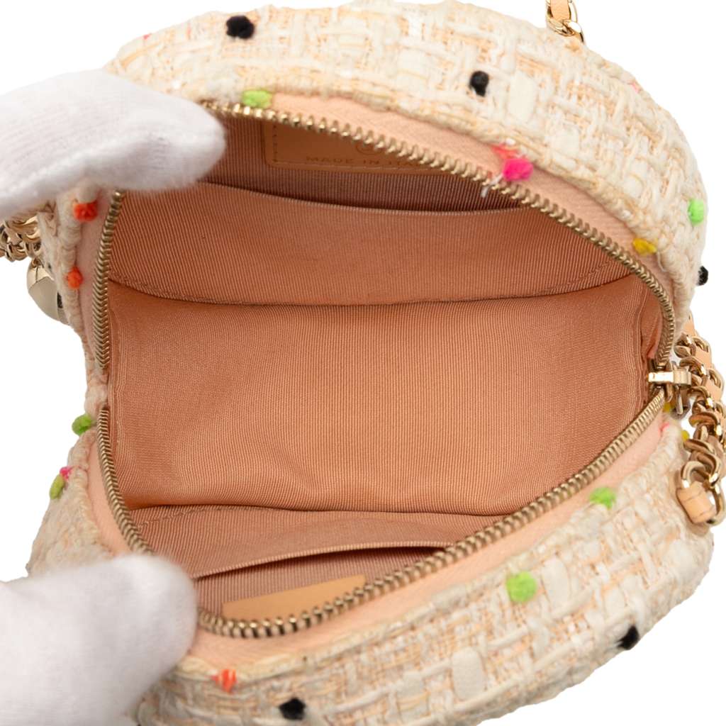 Chanel CC Quilted Tweed Round Crossbody - 4