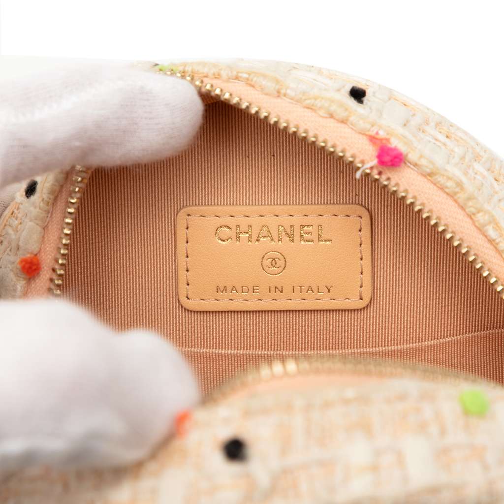 Chanel CC Quilted Tweed Round Crossbody - 5