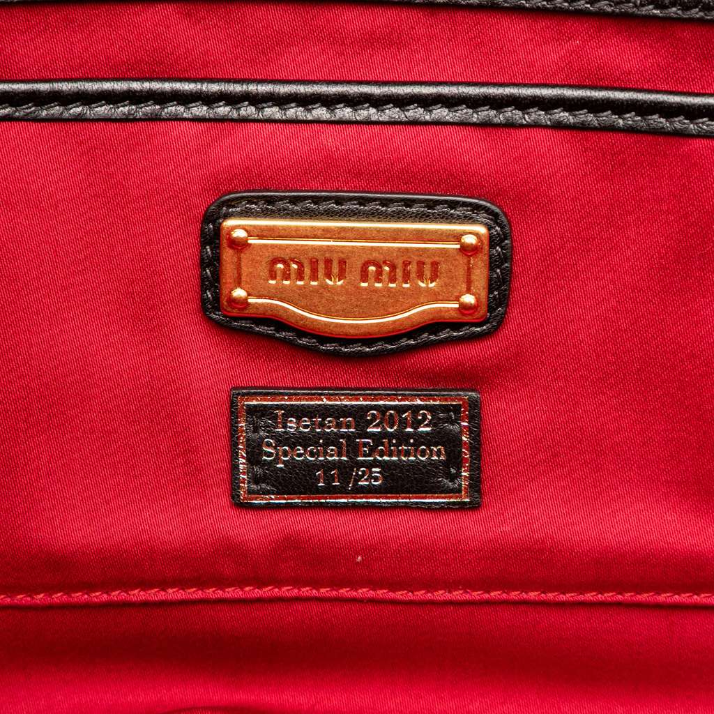 Miu Miu Limited Edition Matelasse Printed Canvas Handbag - 5