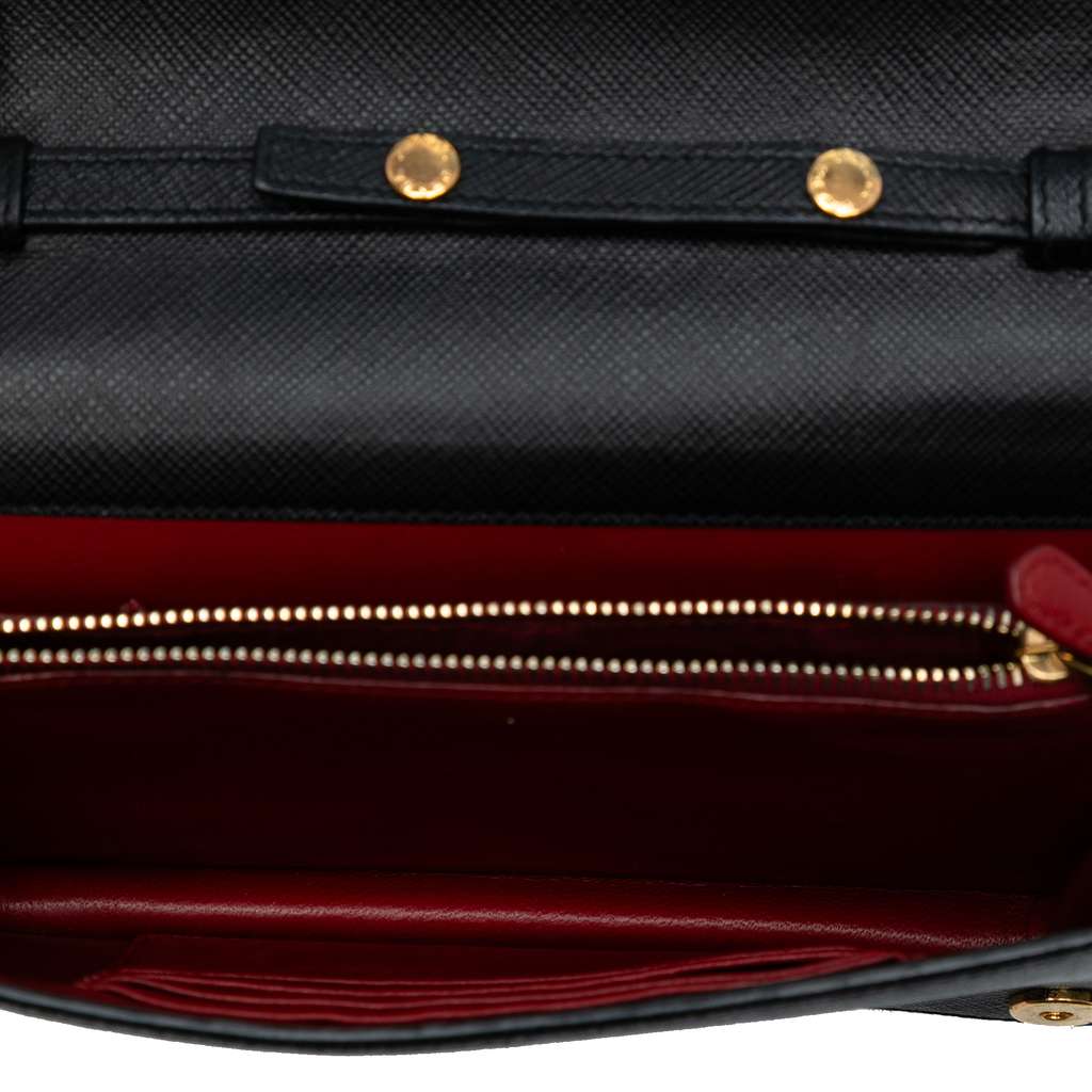 Prada Saffiano Wallet On Chain - 4