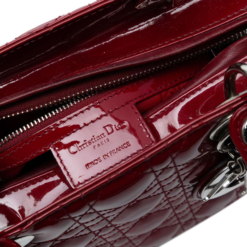 Dior Medium Patent Cannage Lady Dior - 5