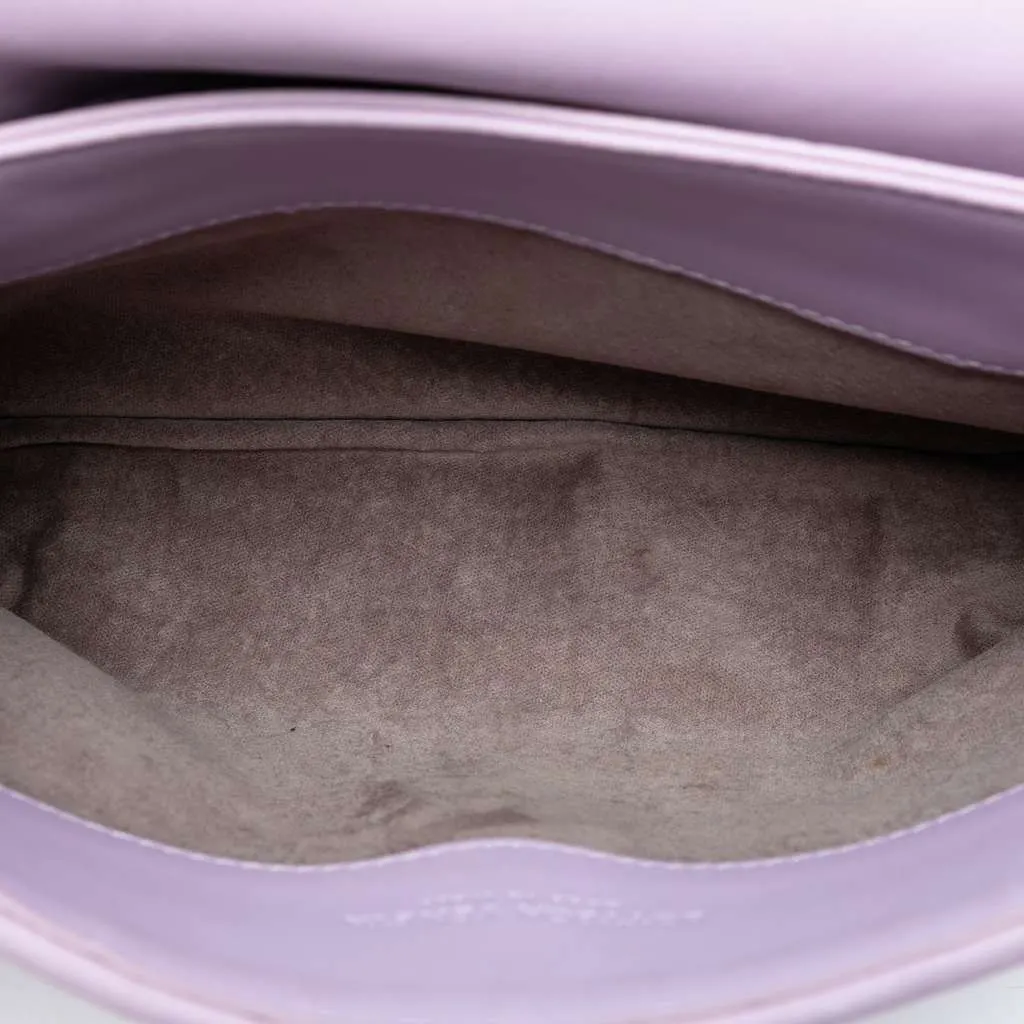 Bottega Veneta Small Nappa Intrecciato Olimpia Shoulder Bag Purple Leather Very good - Model View