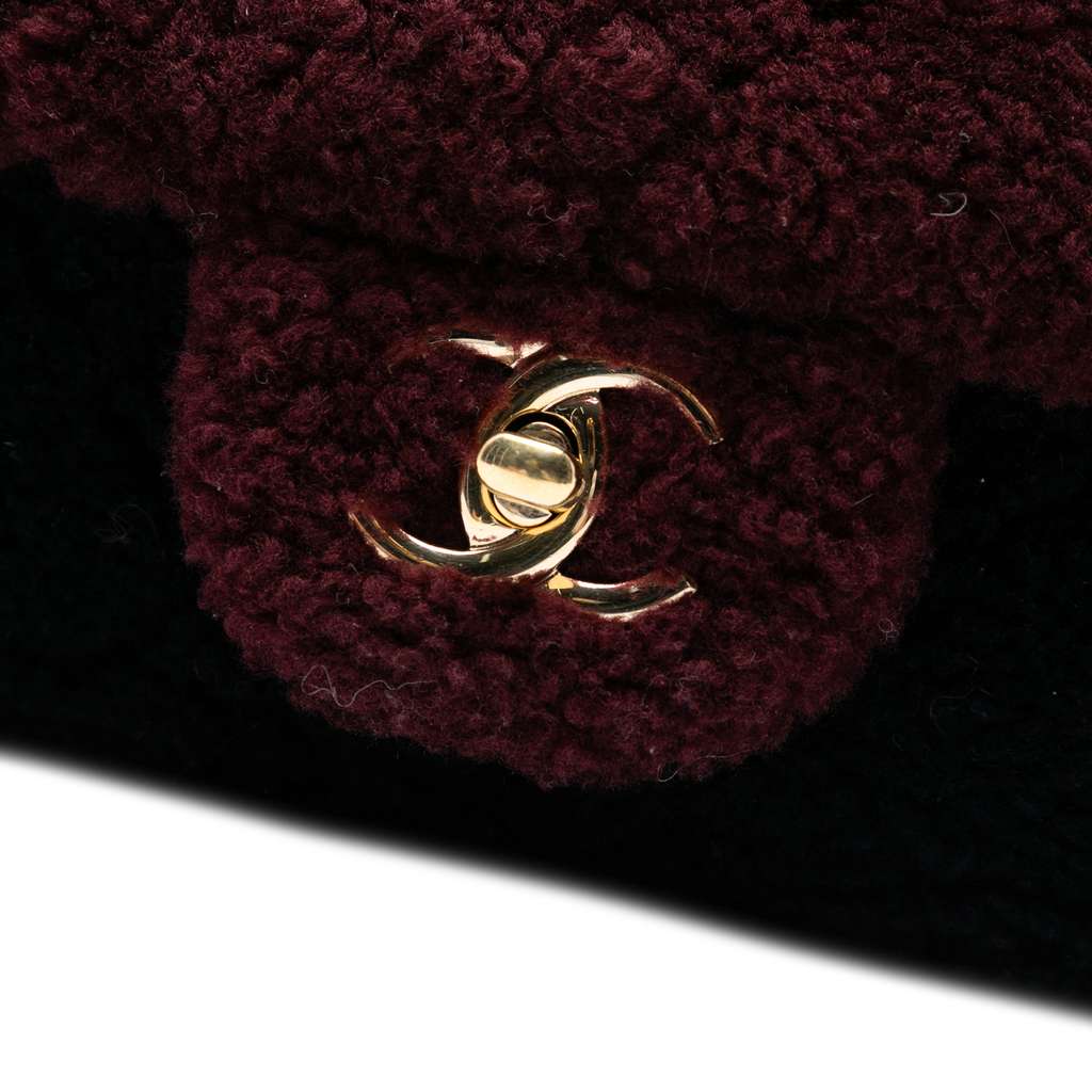 Chanel Medium Tricolor CC Quilted Shearling Single Flap - 5