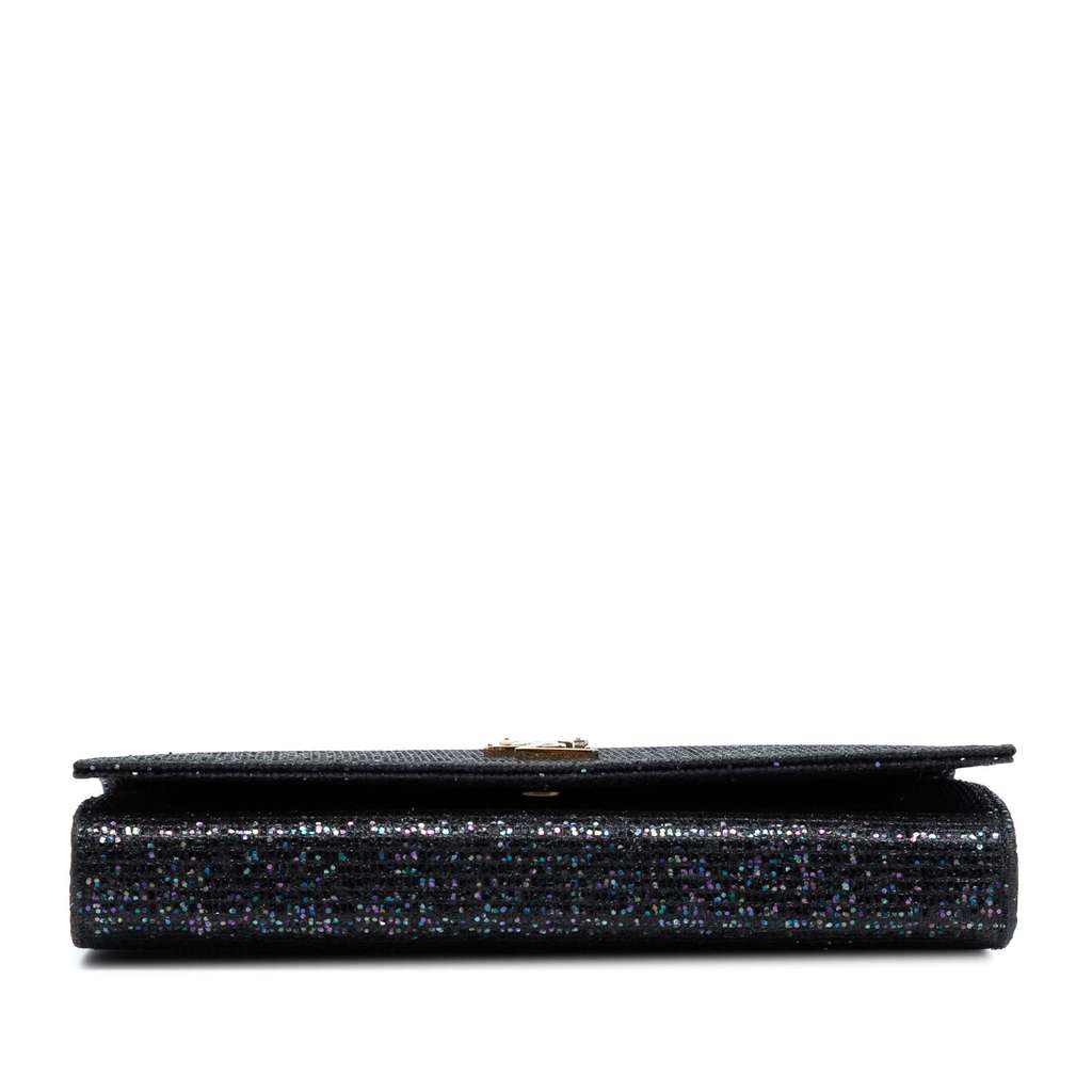 Saint Laurent Glitter Monogram Kate Wallet on Chain - 3