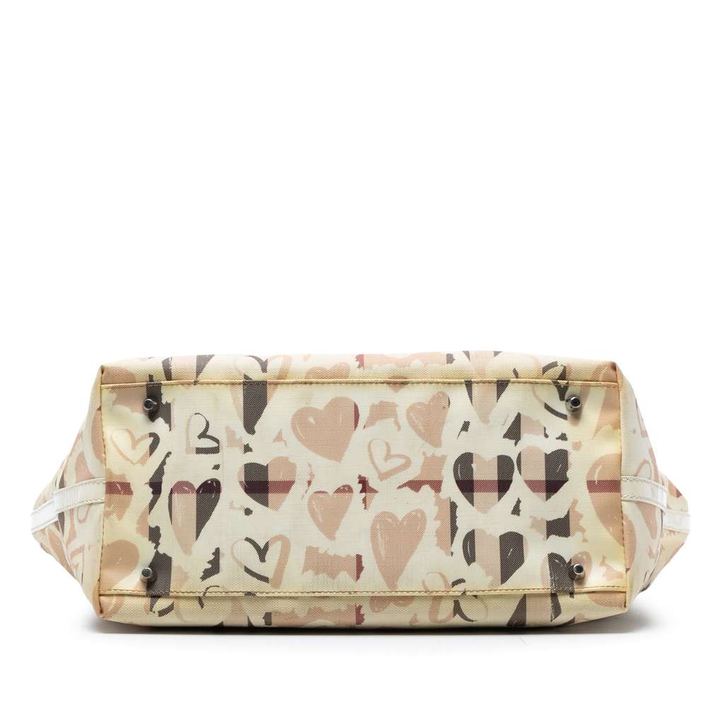 Burberry House Check Coated Canvas Hearts Gracie Tote - 3