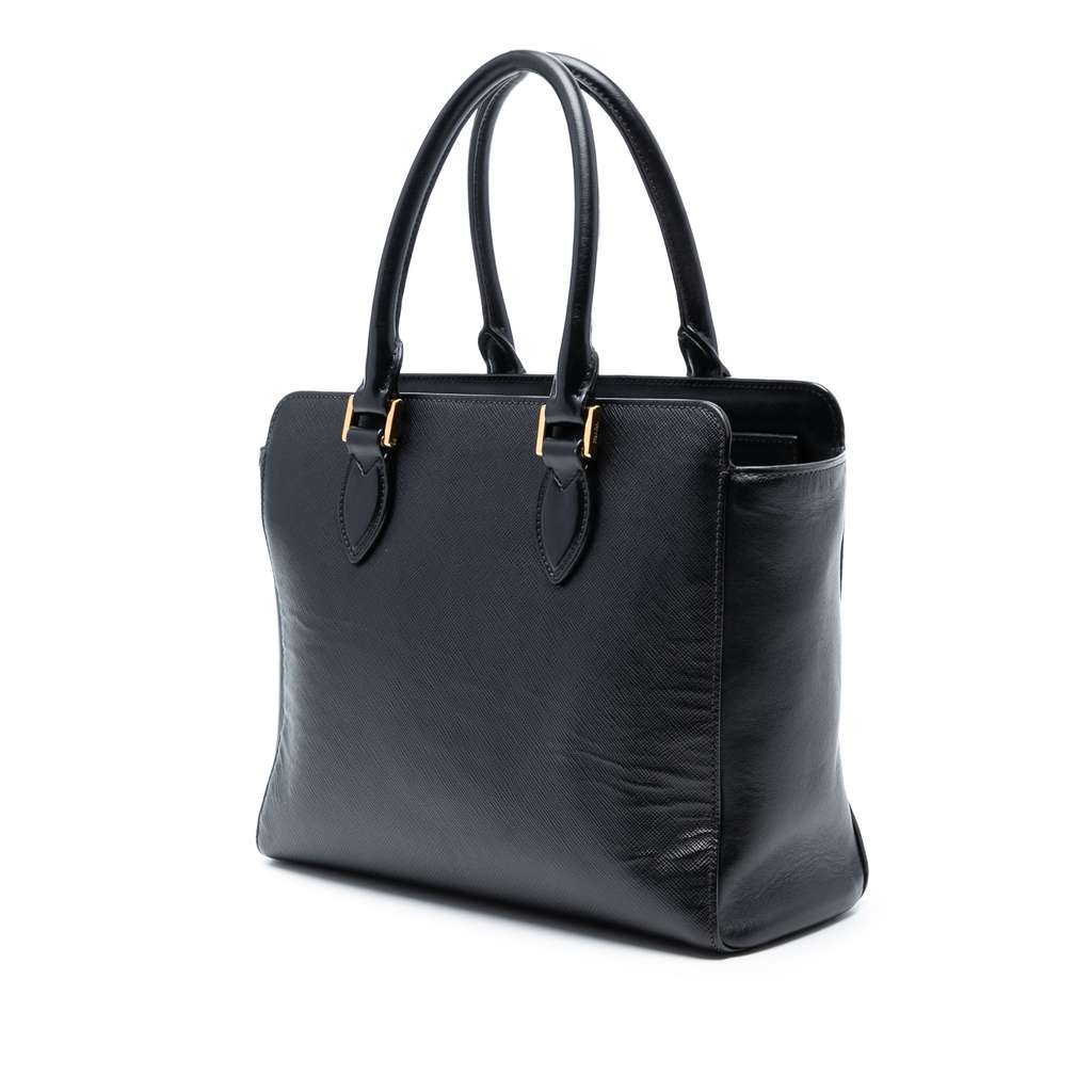 Prada Saffiano and Soft Calf Satchel - 2