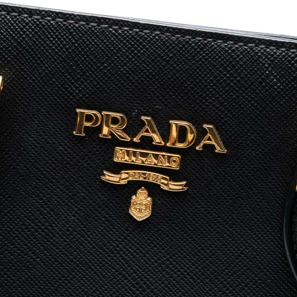 Prada Saffiano and Soft Calf Satchel - 5