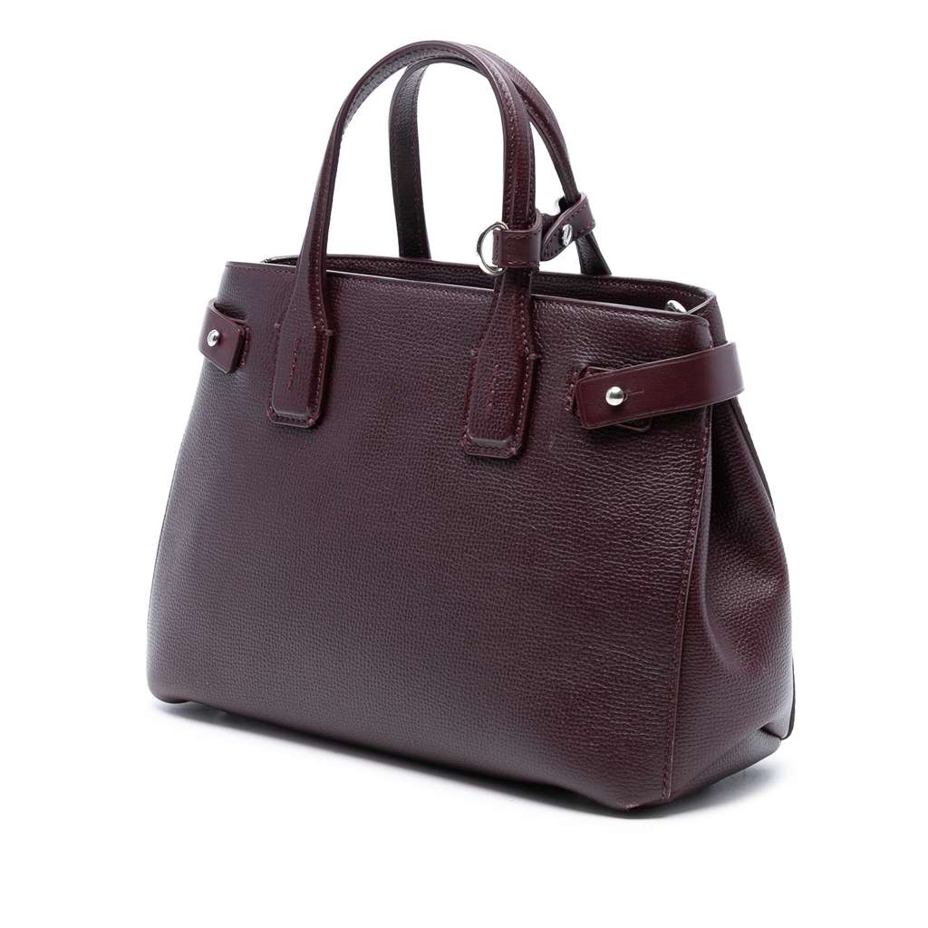 Burberry Small Grainy Calfskin Banner Satchel - 2