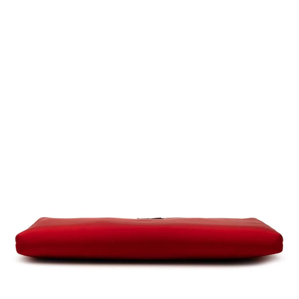 Prada Tessuto Soft Zip Clutch Red Very good - Inside View