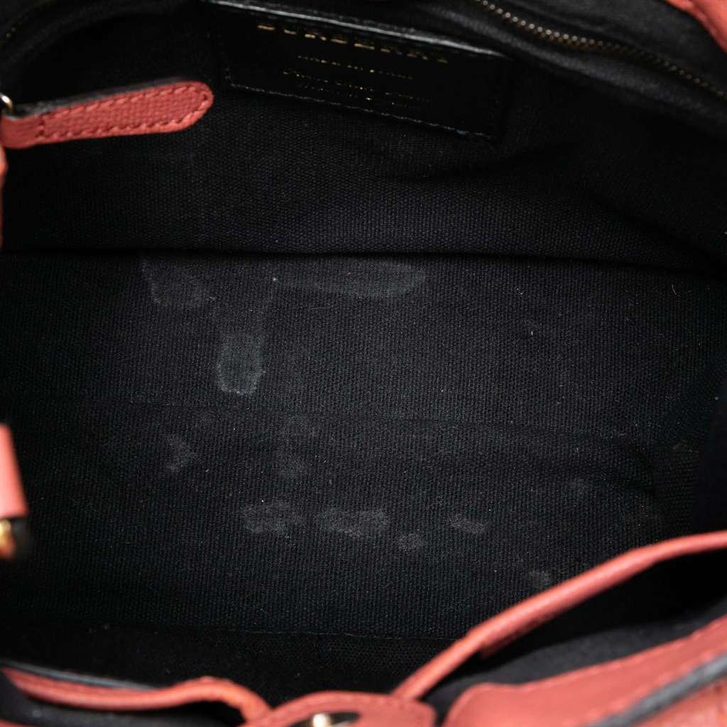 Burberry Small Grainy Calfskin and House Check Banner Satchel - 4