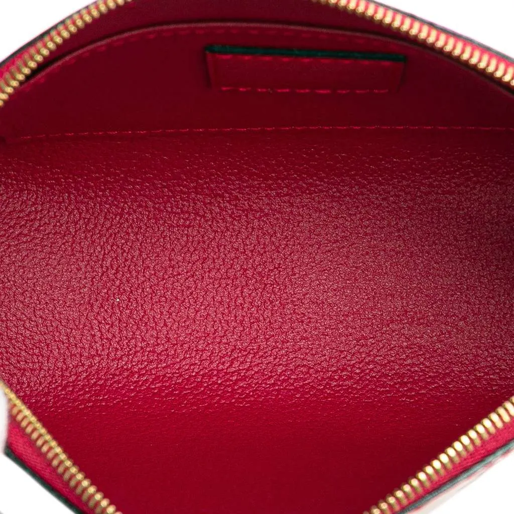 Louis Vuitton Monogram Vernis Cosmetic Pouch Red Leather Good - Model View