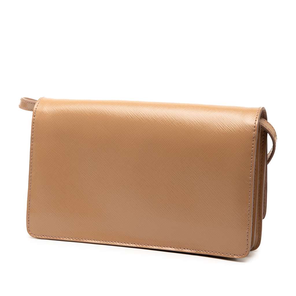 Prada Saffiano Vernice Wallet On Strap - 2