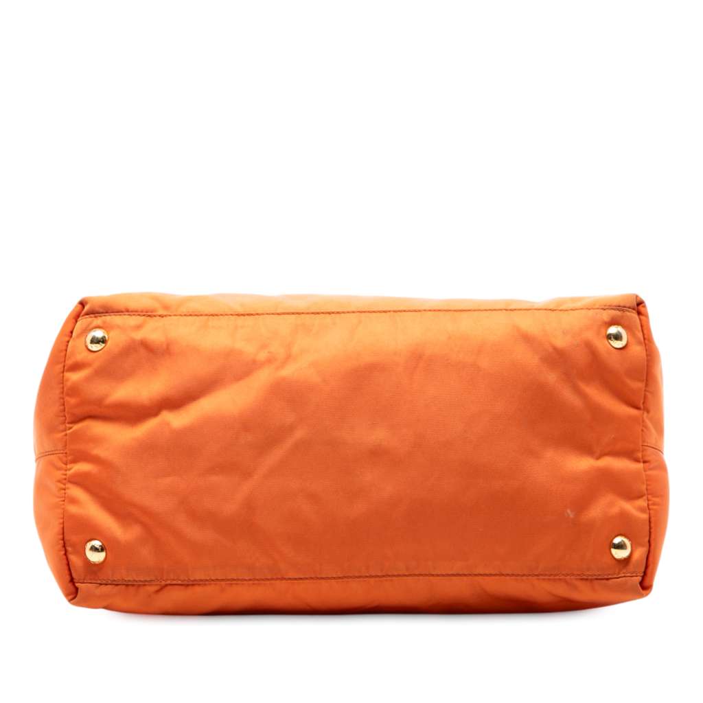 Prada Saffiano Trimmed Tessuto Satchel - 3