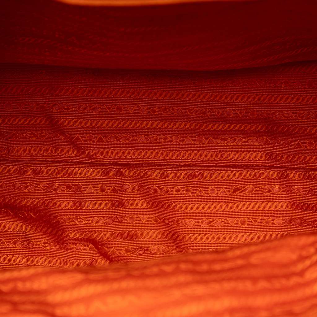 Prada Saffiano Trimmed Tessuto Satchel - 4