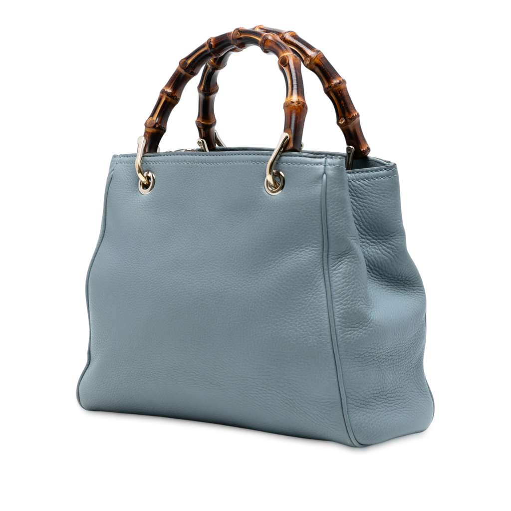 Gucci Small Calfskin Bamboo Shopper Satchel - 2