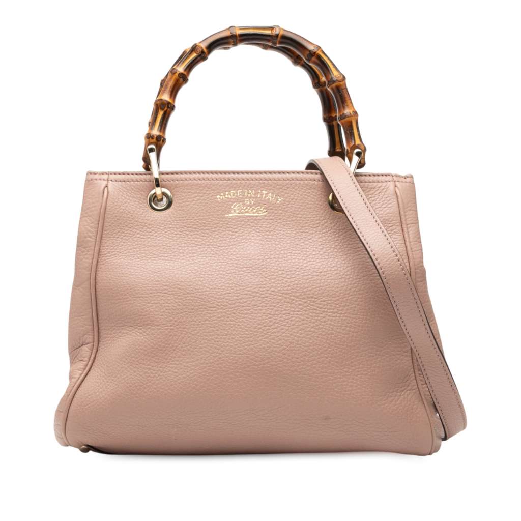 Gucci Small Calfskin Bamboo Shopper Satchel