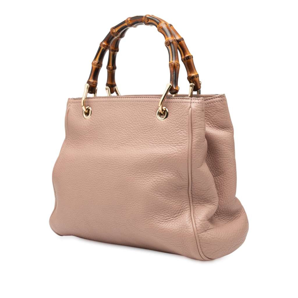 Gucci Small Calfskin Bamboo Shopper Satchel - 2