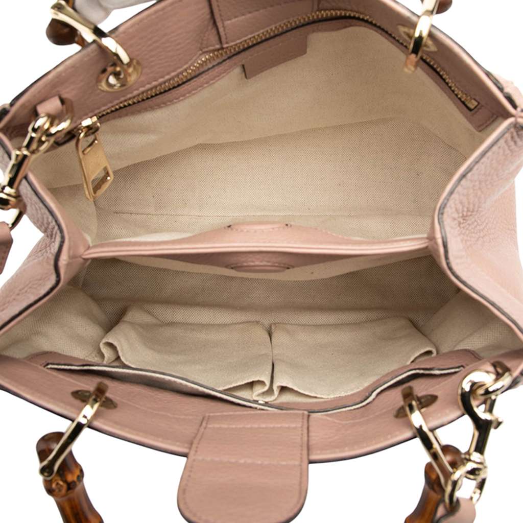 Gucci Small Calfskin Bamboo Shopper Satchel - 4