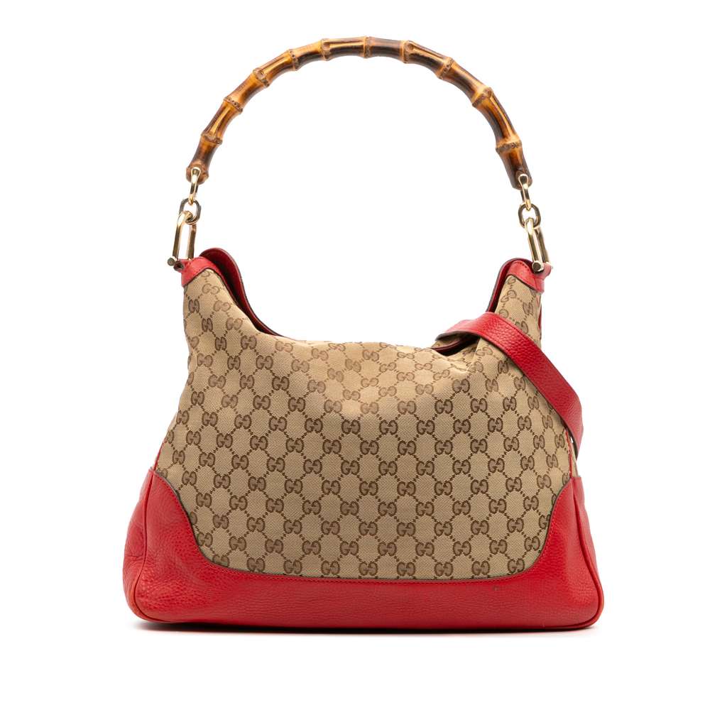 Gucci GG Canvas Bamboo Diana Satchel