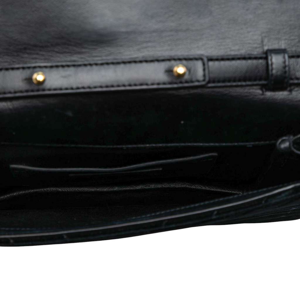 Saint Laurent Medium Chevron Velvet Monogram Envelope Bag - 4