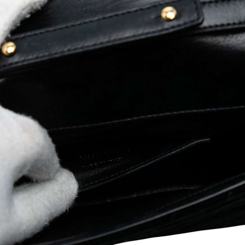 Saint Laurent Medium Chevron Velvet Monogram Envelope Bag - 5