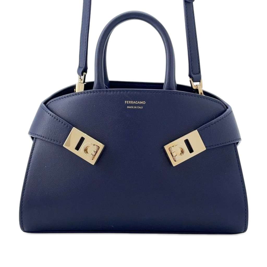 Salvatore Ferragamo Calfskin Hug Satchel XS