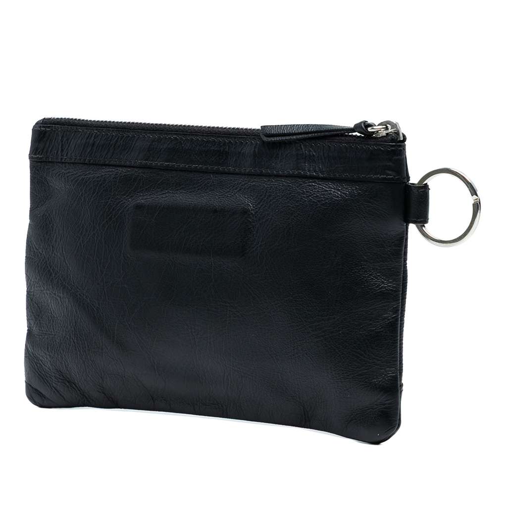 Balenciaga Lambskin Motocross Classic Clip Zip Pouch - 2
