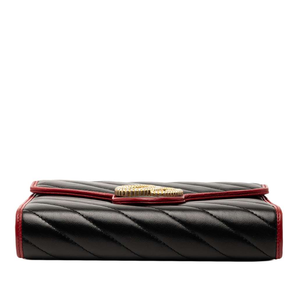 Gucci GG Marmont Matelasse Leather Torchon Wallet On Chain - 3