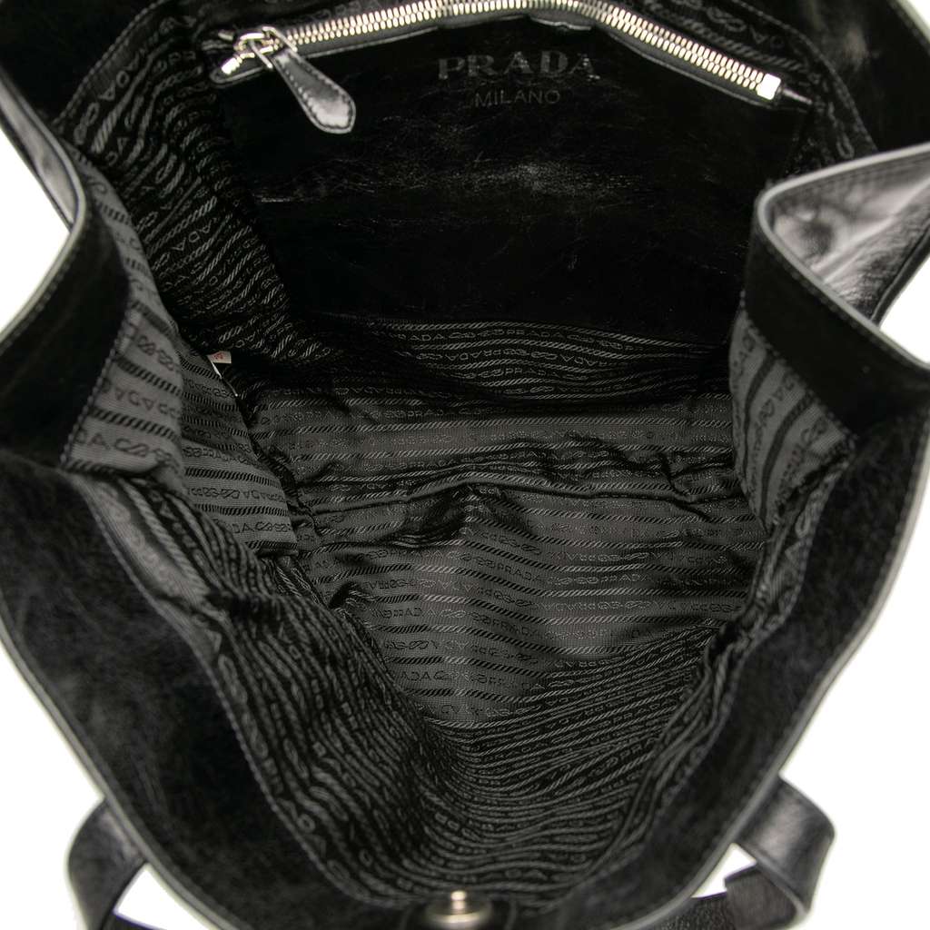 Prada Nappa Leather Antique Skull Tote - 4