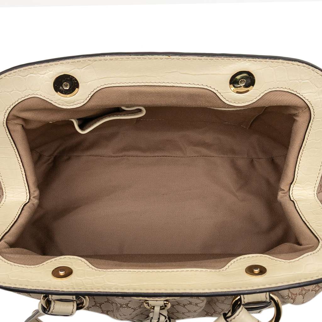 Celine Macadam Canvas Tassel Frame Satchel - 4