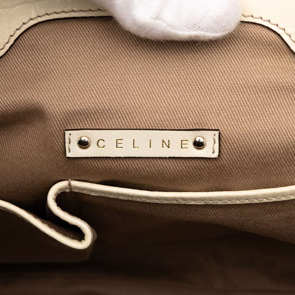 Celine Macadam Canvas Tassel Frame Satchel - 5