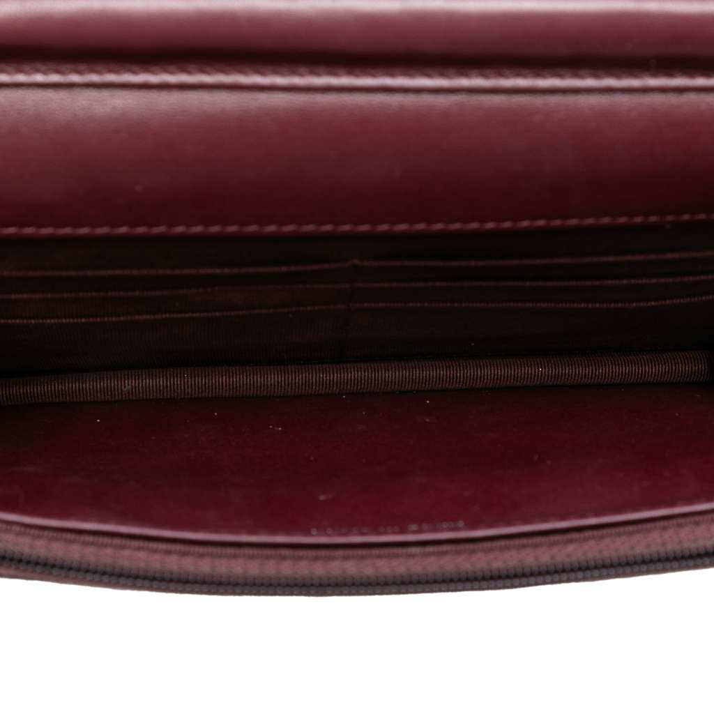 Chanel CC Quilted Metallic Patent Striped Wallet on Chain - 4